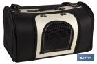 Bolsa de transporte para animais de estimação | Medidas: 43 x 25 x 29 cm | Cor Negro e Prata - Cofan