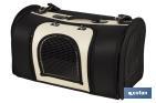 Bolsa de transporte para animais de estimação | Medidas: 43 x 25 x 29 cm | Cor Negro e Prata - Cofan