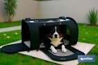 Bolsa Transportín para Mascotas | Medidas 43 x 25 x 29 cm | Color Negro y Plata - Cofan