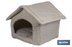 Casita de tela para Mascotas | Casa Portátil Lavable | Medida exterior: 47 x 39 x 42 cm - Cofan