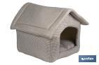 Casita de tela para Mascotas | Casa Portátil Lavable | Medida exterior: 47 x 39 x 42 cm - Cofan