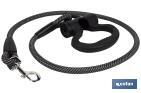 TRAINING LEASH WITH POOP BAG DISPENSER | DOG ACCESSORIES | BLACK