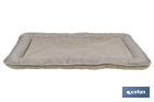 Cama Acolchada para Mascotas | Color Beige | Medidas: 86 x 57 x 7 cm - Cofan