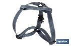 Reflective dog harness | Grey | Available in various sizes - Cofan