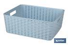 Cesta multiuso | Capacità: 12 L | Dimensioni: 36 x 28 x 13,5 cm | Vari colori | Cesta portaoggetti | Organizer - Cofan