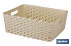 Cesta multiuso | Capacità: 12 L | Dimensioni: 36 x 28 x 13,5 cm | Vari colori | Cesta portaoggetti | Organizer - Cofan