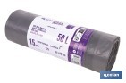 Bolsas de basura perfumadas con autocierre | Rollo de 15 bolsas de basura | Adecuadas para cubos de basura de 30 y 50 litros - Cofan
