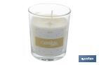 SCENTED CANDLE | VEGETABLE WAX | AROMA OF LINEN | COTTON WICK