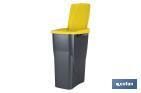 Yellow recycling bin | Suitable for recycling plastics and packaging materials | Available in three different capacities and sizes - Cofan