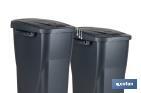 Yellow recycling bin | Suitable for recycling plastics and packaging materials | Available in three different capacities and sizes - Cofan