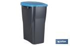 Cubo de basura azul para reciclar materiales de papel y cartón | Tres medidas y capacidades diferentes - Cofan