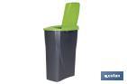 Cubo de basura verde para reciclar materiales de vidrio | Tres medidas y capacidades diferentes - Cofan