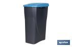 Poubelle bleue pour recycler les matériaux en papier et carton | Trois dimensions et capacités différentes - Cofan