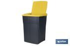 Yellow recycling bin | Suitable for recycling plastics and packaging materials | Available in three different capacities and sizes - Cofan