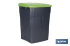 Cubo de basura verde para reciclar materiales de vidrio | Tres medidas y capacidades diferentes - Cofan