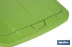Cubo de basura verde para reciclar materiales de vidrio | Tres medidas y capacidades diferentes - Cofan