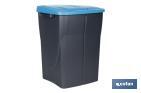 Cubo de basura azul para reciclar materiales de papel y cartón | Tres medidas y capacidades diferentes - Cofan