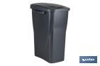 Grey recycling bin | Suitable for recycling organic waste | Available in three different capacities and sizes - Cofan