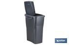 Grey recycling bin | Suitable for recycling organic waste | Available in three different capacities and sizes - Cofan