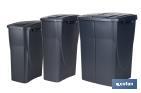 Grey recycling bin | Suitable for recycling organic waste | Available in three different capacities and sizes - Cofan