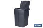 Grey recycling bin | Suitable for recycling organic waste | Available in three different capacities and sizes - Cofan