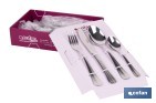 Stainless-steel cutlery set | Bolonia Model | Set of 24 pcs. | C-18/00 | High-quality & Design box included - Cofan