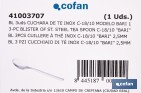 Colher de chá | Modelo Bari I Fabricado em Aço inox 18/10 I Blíster de 3 unidades ou Pack - Cofan