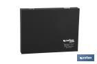 Cubertería | Modelo Bari | Fabricado en Acero Inox 18/0 | Juego de 24 pcs | Incluye estuche negro de madera - Cofan
