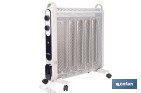 Radiador de mica 2000 W con termostato ajustable | Calefactor silencioso portátil de bajo consumo| Disponible en diferentes colores - Cofan
