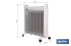 Radiador de mica 2000 W con termostato ajustable | Calefactor silencioso portátil de bajo consumo| Disponible en diferentes colores - Cofan