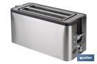 TOASTER WITH 2 LONG SLOTS | FINGERPRINT-RESISTANT TOASTER | DIGITAL DISPLAY AND TIMER