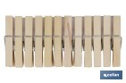 Pinzas de Madera | Pack de 24 Unidades | Primera Calidad | Medida 7 cm de Longitud | Pinzas Multiusos - Cofan