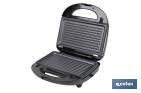 Multipurpose sandwich maker | Interchangeable plates for sandwiches, waffles and panini | Power: 750W  - Cofan