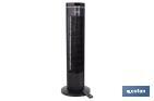 Ventilador silencioso de torre con control remoto | Color Negro | Incluye mando a distancia y temporizador (8 horas) - Cofan