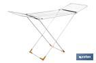 WINGED CLOTHES AIRER | WITH FOLDING WINGS & WHEELS | STEEL & POLYPROPYLENE | SIZE: 51 X 175 X 84 X 95CM