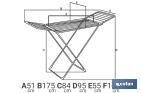 Winged Clothes Airer | With Folding Wings & Wheels | Steel & Polypropylene - Cofan