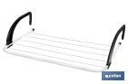 Radiator/Balcony Drying Rack | Painted Steel & Polypropylene | 6 Drying Bars | Size: 50 x 33 x 25cm - Cofan