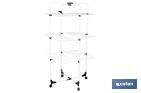 TOWER CLOTHES AIRER | PAINTED STEEL & POLYPROPYLENE | SIZE: 70 X 60 X 137CM | 3 DRYING RACKS
