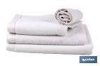 Bath sheet | Paloma Model | White | 100% cotton | Weight: 580g/m² | Size: 100 x 150cm - Cofan