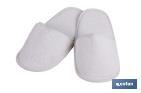 BATH SLIPPERS | PALOMA MODEL | WHITE | 100% COTTON | WEIGHT: 1,000G/M2 | SIZE: M OR L