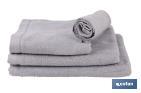 Bath sheet | Perlan Model | Pearl grey | 100% cotton | Weight: 580g/m² | Size: 100 x 150cm - Cofan