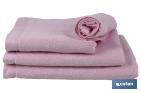 Toalla de tocador | Modelo Flor | Color Rosa Claro | 100% Algodón | Gramaje 580 g/m² | Medidas 30 x 50 cm - Cofan
