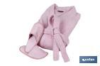 Bathrobe | Flor Model | Light pink | 100% cotton | Weight: 500g/m² | Several sizes - Cofan