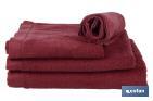 Asciugamano da bidet | Modello París | Bordeaux | 100% cotone | Grammatura: 580 g/m² | Dimensioni: 30 x 50 cm - Cofan