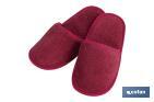 CHAUSSONS DE BAIN | MODÈLE PARIS | COULEUR BORDEAUX | 100 % COTON | GRAMMAGE 500 G/M² | TAILLE M OU L