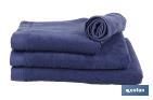 Bath sheet | Marín Model | Navy blue | 100% cotton | Weight: 580g/m2 | Size: 100 x 150cm - Cofan