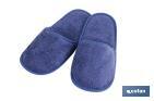 BATH SLIPPERS | MARÍN MODEL | NAVY BLUE | 100% COTTON | WEIGHT: 500G/M² | SIZE: M OR L