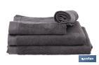 Guest towel | Piedra Model | Anthracite grey | 100% cotton | Weight: 580g/m² | Size: 30 x 50cm - Cofan
