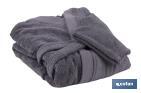 ALBORNOZ COLOR ANTRACITA | MODELO PIEDRA | 100% ALGODÓN | GRAMAJE 500G/M² | VARIAS TALLAS