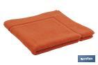 Tapis de salle de bain | Couleur Orange | Modèle Amanecer | 100 % coton | Grammage 1000 g/m² | Dimensions 60 x 60 cm - Cofan